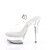 Pleaser EXCITE-608 Sandalia de Tacón Plataforma Transparente EU-35 / US-5