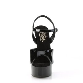 Pleaser EXCITE-609 Sandalia de Tacón Plataforma Charol Negro EU-40 / US-10