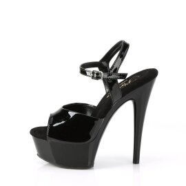 Pleaser EXCITE-609 Sandalia de Tacón Plataforma Charol Negro EU-40 / US-10