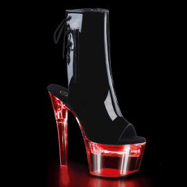 Pleaser FLASHDANCE-1018-7 Botín Plataforma Charol Negro Multicolor EU-35 / US-5