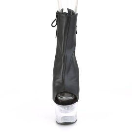 Pleaser FLASHDANCE-1018-7 Botín Plataforma Cuero Sintético Negro EU-35 / US-5