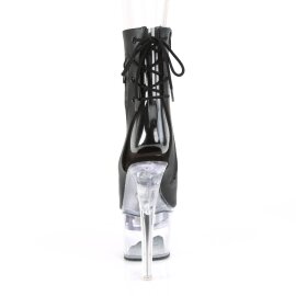 Pleaser FLASHDANCE-1018-7 Botín Plataforma Cuero Sintético Negro EU-35 / US-5