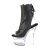 Pleaser FLASHDANCE-1018-7 Botín Plataforma Cuero Sintético Negro EU-37 / US-7