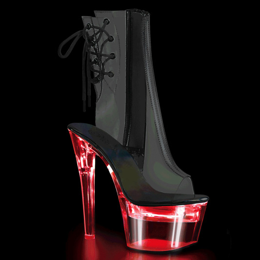 Pleaser FLASHDANCE-1018C-7 Botín Plataforma Transparente EU-36 / US-6
