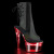 Pleaser FLASHDANCE-1018C-7 Botín Plataforma Transparente EU-36 / US-6