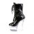 Pleaser FLASHDANCE-1020-7 Botín Plataforma Charol Negro Multicolor EU-35 / US-5
