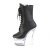 Pleaser FLASHDANCE-1020-7 Botín Plataforma Cuero Sintético Negro Multicolor EU-36 / US-6