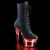 Pleaser FLASHDANCE-1020-7 Botín Plataforma Cuero Sintético Negro Multicolor EU-37 / US-7