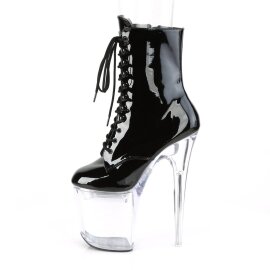 Pleaser FLASHDANCE-1020-8 Botín Plataforma Charol Negro Multicolor EU-35 / US-5