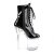 Pleaser FLASHDANCE-1020-8 Botín Plataforma Charol Negro Multicolor EU-38 / US-8