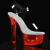 Pleaser FLASHDANCE-608CH Sandalia de Tacón Plataforma Transparente Multicolor EU-38 / US-8