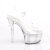 Pleaser FLASHDANCE-608CH Sandalia de Tacón Plataforma Transparente Multicolor EU-38 / US-8