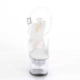 Pleaser FLASHDANCE-708 Sandalia de Tacón Plataforma Transparente Multicolor EU-37 / US-7