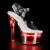 Pleaser FLASHDANCE-708 Sandalia de Tacón Plataforma Transparente Multicolor EU-37 / US-7