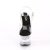 Pleaser FLASHDANCE-708 Sandalia de Tacón Plataforma Negro Transparente EU-35 / US-5