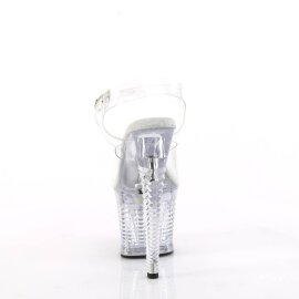 Pleaser FLASHDANCE-708SPEC Sandalia de Tacón Plataforma Transparente Multicolor EU-37 / US-7
