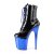 Pleaser FLAMINGO-1020 Botín Plataforma Charol Metalizado Negro Azul EU-35 / US-5