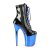 Pleaser FLAMINGO-1020 Botín Plataforma Charol Metalizado Negro Azul EU-35 / US-5