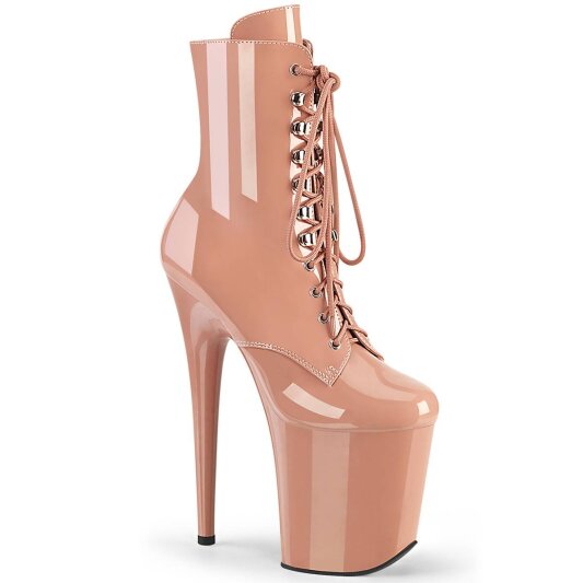 Pleaser FLAMINGO-1020 Botín Plataforma Charol Rosa Claro EU-35 / US-5