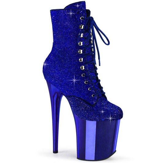 Pleaser FLAMINGO-1020CHRS Botín Plataforma Metalizado Azul EU-40 / US-10
