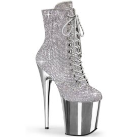 Pleaser FLAMINGO-1020CHRS Botín Plataforma...