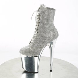 Pleaser FLAMINGO-1020CHRS Botín Plataforma Metalizado Plata EU-39 / US-9