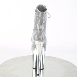 Pleaser FLAMINGO-1020CHRS Botín Plataforma Multi Metalizado Plata EU-41 / US-11