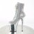 Pleaser FLAMINGO-1020CHRS Botín Plataforma Multi Metalizado Plata EU-41 / US-11
