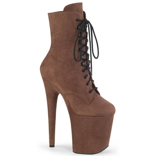 Pleaser FLAMINGO-1020FS Botín Plataforma Ante Sintético Caramelo EU-41 / US-11