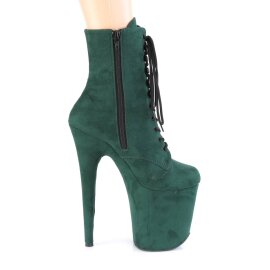 Pleaser FLAMINGO-1020FS Botín Plataforma Ante Verde EU-35 / US-5