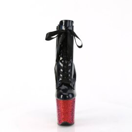 Pleaser FLAMINGO-1020HG Botín Plataforma Charol Purpurina Negro Multicolor EU-36 / US-6