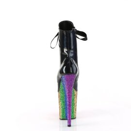 Pleaser FLAMINGO-1020HG Botín Plataforma Charol Purpurina Negro Multicolor EU-36 / US-6