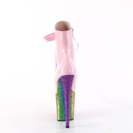 Pleaser FLAMINGO-1020HG Botín Plataforma Charol Purpurina Rosa Claro Multicolor EU-35 / US-5