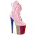 Pleaser FLAMINGO-1020HG Botín Plataforma Charol Purpurina Rosa Claro Multicolor EU-35 / US-5