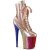 Pleaser FLAMINGO-1020HG Botín Plataforma Charol Purpurina Oro Rosado Claro Multicolor EU-36 / US-6