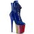 Pleaser FLAMINGO-1020HG Botín Plataforma Charol Purpurina Azul Multicolor EU-37 / US-7