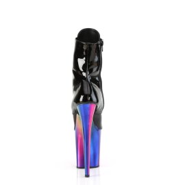 Pleaser FLAMINGO-1020RC Botín Plataforma Charol Metalizado Negro Multicolor EU-35 / US-5