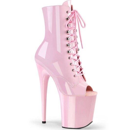 Pleaser FLAMINGO-1021 Botín Plataforma Charol Rosa Claro EU-37 / US-7