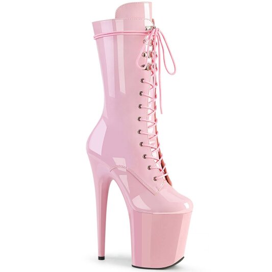 Pleaser FLAMINGO-1050 Botín Plataforma Charol Rosa Claro EU-42 / US-12