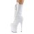 Pleaser FLAMINGO-1050 Botín Plataforma Charol Blanco EU-35 / US-5