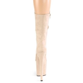 Pleaser FLAMINGO-1050FS Botín Plataforma Ante Sintético Beige EU-35 / US-5