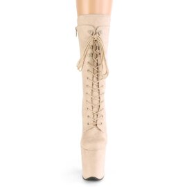 Pleaser FLAMINGO-1050FS Botín Plataforma Ante Sintético Beige EU-39 / US-9