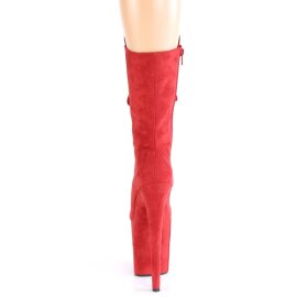 Pleaser FLAMINGO-1050FS Botín Plataforma Ante Sintético Rojo EU-42 / US-12