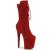 Pleaser FLAMINGO-1050FS Botín Plataforma Ante Sintético Rojo EU-42 / US-12