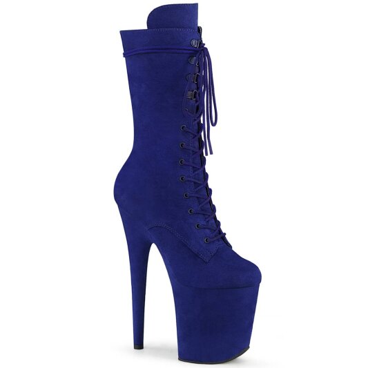 Pleaser FLAMINGO-1050FS Botín Plataforma Ante Sintético Azul EU-42 / US-12
