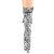 Pleaser FLAMINGO-1050SP Botín Plataforma Serpiente Negro Blanco EU-35 / US-5