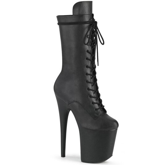Pleaser FLAMINGO-1050WR Botín Plataforma Cuero Sintético Negro EU-35 / US-5