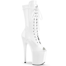 Pleaser FLAMINGO-1051 Botín Plataforma Charol Blanco EU-38 / US-8