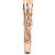 Pleaser FLAMINGO-1053 Botín Plataforma Metálico Metalizado Oro Rosado Claro EU-35 / US-5