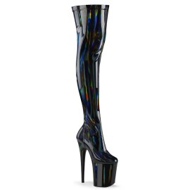 Pleaser FLAMINGO-3000HWR Bota Alta Plataforma Charol Holo...